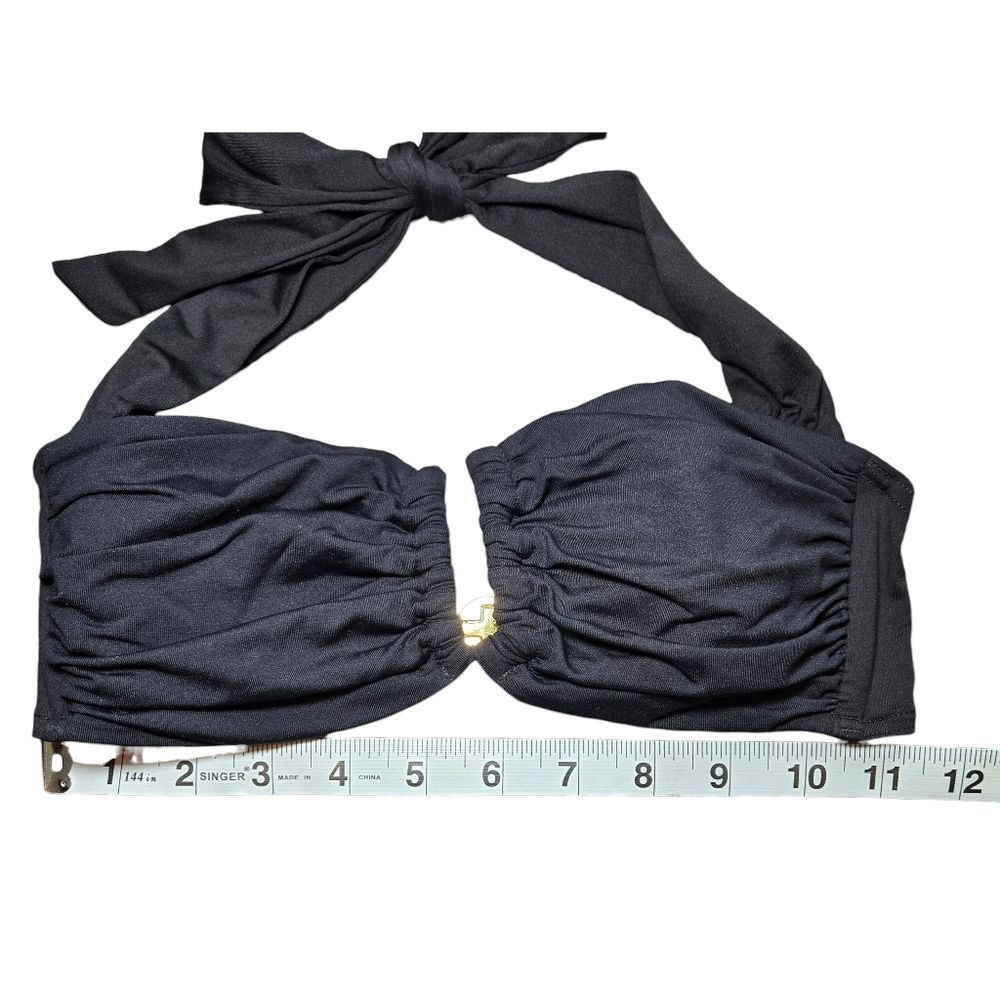 Victoria's Secret Black Halter Bikini with Gold Detail - Picture 12 of 13